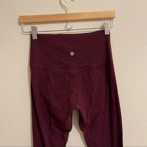 MAROON LULULEMON ALIGN 28” LEGGINGS 6